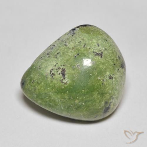 9.03ct Natürlicher Erdiges Grün Opal, Birnenform, Lichtundurchlässig, Photo A