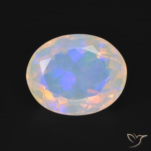 4.02ct Natürlicher Mehrfarbig Opal, Oval, Transparent
