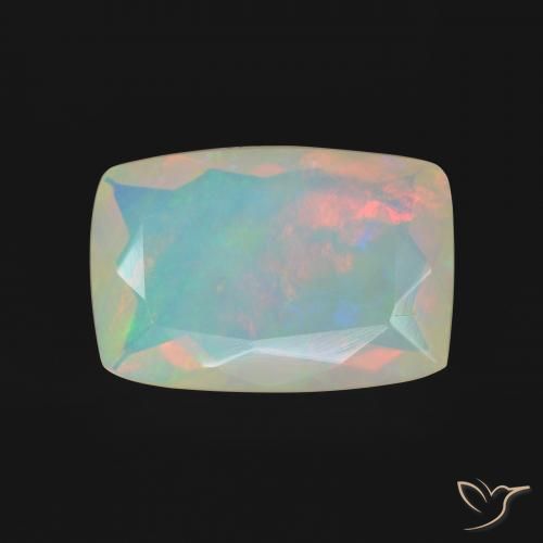 3.02ct Natürlicher Mehrfarbig Opal, Kissen, Transparent