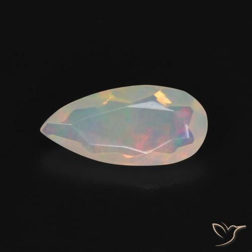 0.76ct Natürlicher Mehrfarbig Opal, Birnenform, Transparent