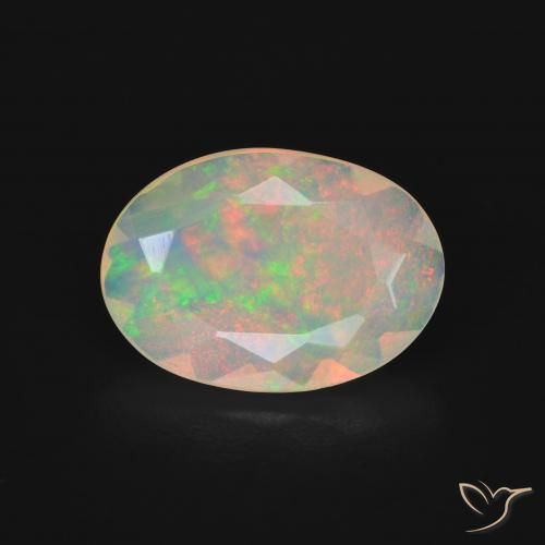 2.66ct Natürlicher Mehrfarbig Opal, Oval, Transparent