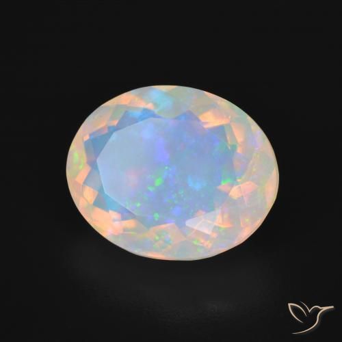 9,17 ctw natürlicher Mehrfarbig Opal, Oval, Transparent