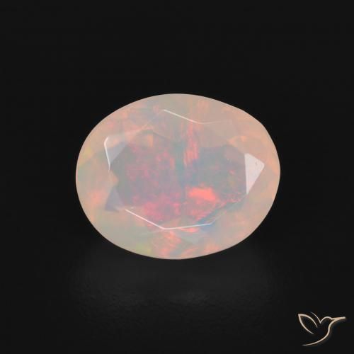 1.20ct Natürlicher Mehrfarbig Opal, Oval, Transparent
