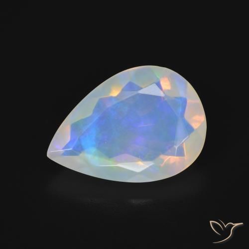 3.01ct Natürlicher Mehrfarbig Opal, Birnenform, Transparent