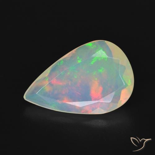 2.50ct Natürlicher Mehrfarbig Opal, Birnenform, Transparent