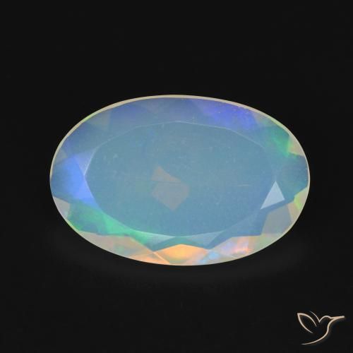 3.40ct Natürlicher Mehrfarbig Opal, Oval, Transparent