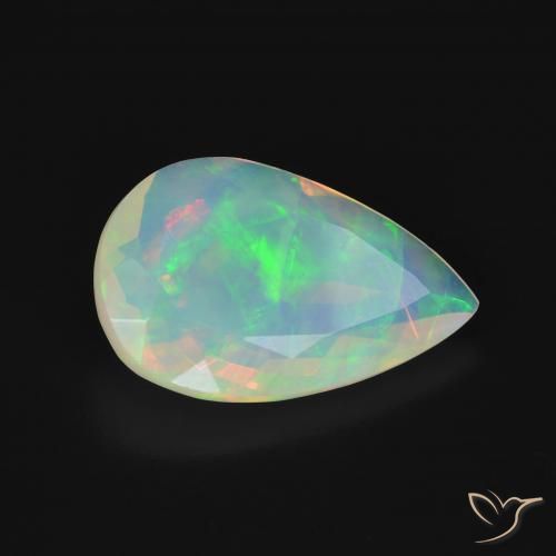 2.54ct Natürlicher Mehrfarbig Opal, Birnenform, Transparent
