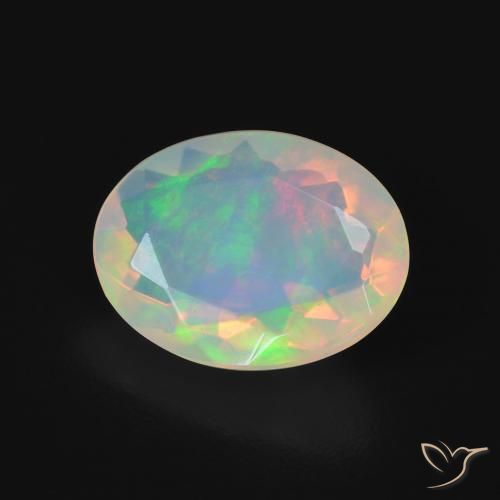 1.87ct Natürlicher Mehrfarbig Opal, Oval, Transparent