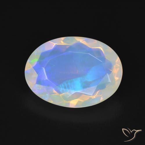 4.41ct Natürlicher Mehrfarbig Opal, Oval, Transparent