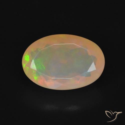 3.78ct Natürlicher Mehrfarbig Opal, Oval, Transparent