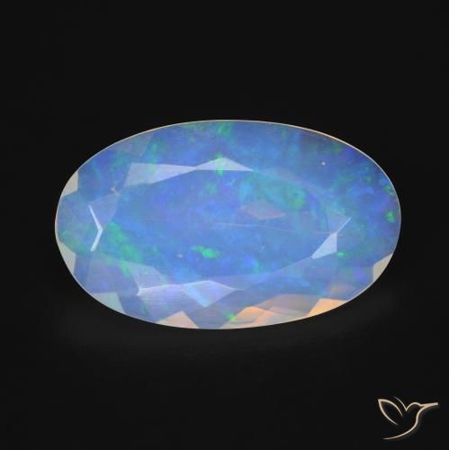 5.88ct Natürlicher Mehrfarbig Opal, Oval, Transparent