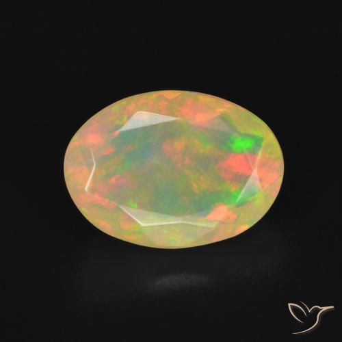 1.75ct Natürlicher Mehrfarbig Opal, Oval, Transparent
