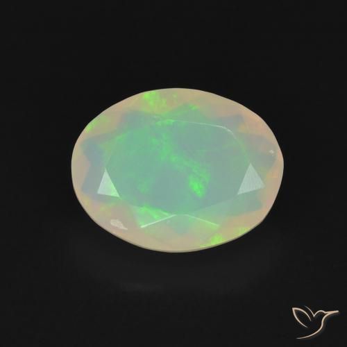 1.10ct Natürlicher Mehrfarbig Opal, Oval, Transparent