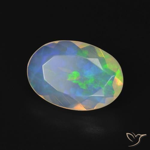 9,17 ctw natürlicher Mehrfarbig Opal, Oval, Transparent