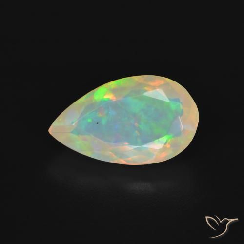2.35ct Natürlicher Mehrfarbig Opal, Birnenform, Transparent