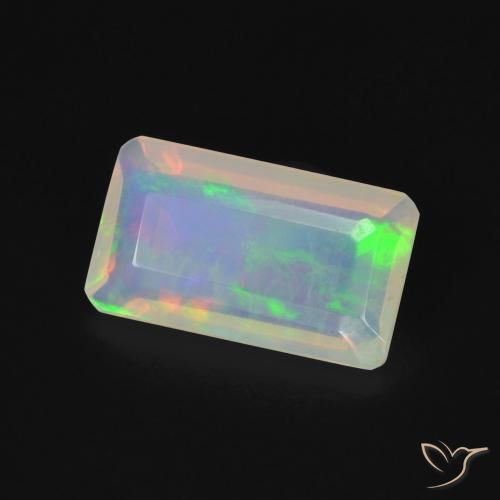 9,17 ctw natürlicher Mehrfarbig Opal, Oktagonschliff, Transparent