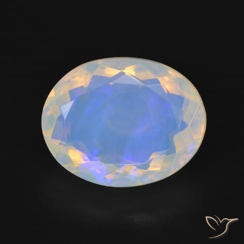 4.17ct Natürlicher Mehrfarbig Opal, Oval, Transparent