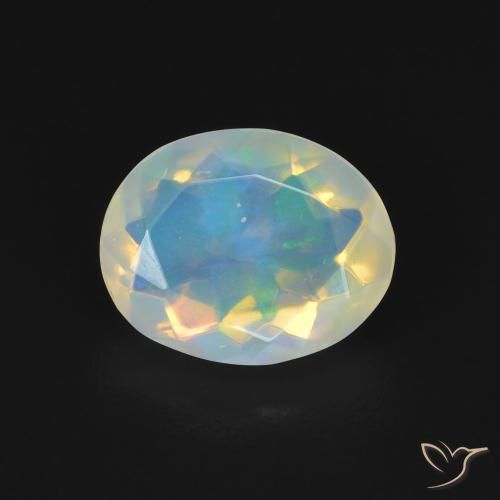 1.08ct Natürlicher Mehrfarbig Opal, Oval, Transparent