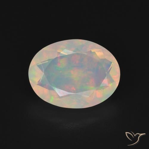 1.51ct Natürlicher Mehrfarbig Opal, Oval, Transparent