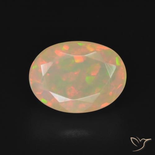 2.18ct Natürlicher Mehrfarbig Opal, Oval, Transparent