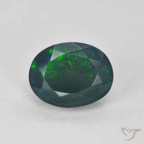 1.37ct Natürlicher Mehrfarbig Opal, Oval, Lichtdurchlässig