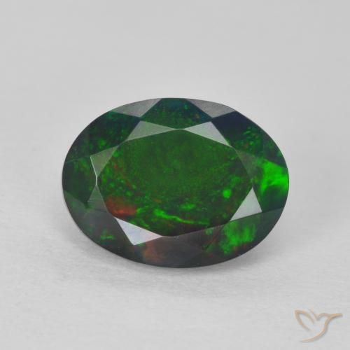 1.70ct Natürlicher Mehrfarbig Opal, Oval, Lichtdurchlässig