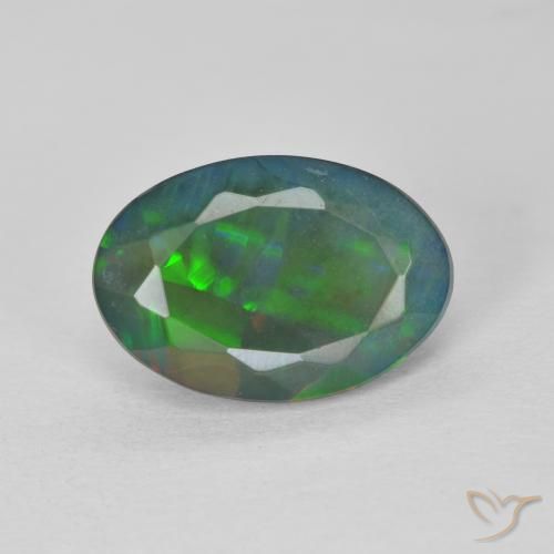 2.05ct Natürlicher Mehrfarbig Opal, Oval, Lichtdurchlässig