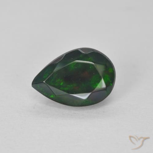 0.95ct Natürlicher Mehrfarbig Opal, Birnenform, Lichtdurchlässig