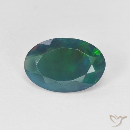 1.09ct Natürlicher Mehrfarbig Opal, Oval, Transparent