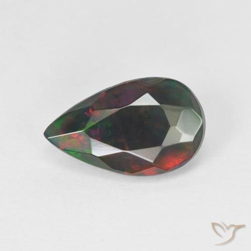 1.11ct Natürlicher Mehrfarbig Opal, Birnenform, Lichtdurchlässig