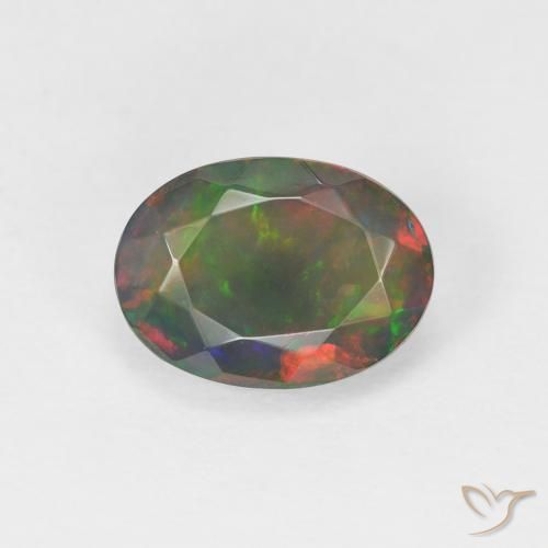 1.65ct Natürlicher Mehrfarbig Opal, Oval, Lichtdurchlässig