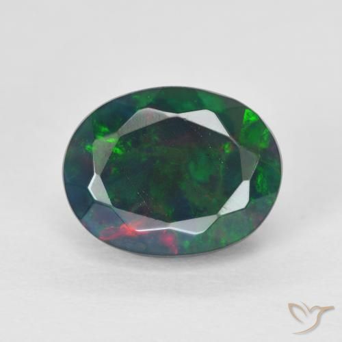 2.24ct Natürlicher Mehrfarbig Opal, Oval, Lichtdurchlässig, Photo A