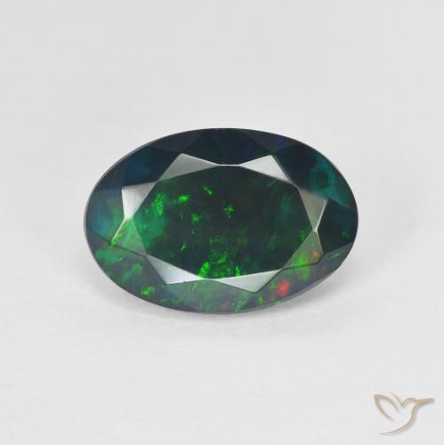 1.62ct Natürlicher Mehrfarbig Opal, Oval, Lichtdurchlässig