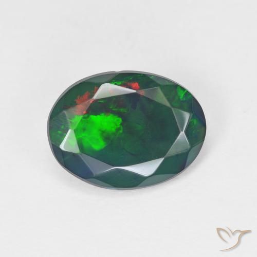 1.44ct Natürlicher Mehrfarbig Opal, Oval, Lichtdurchlässig, Photo A