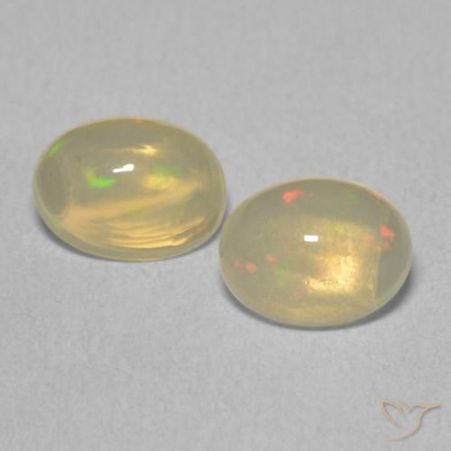 1.62ctw Natürlicher Mehrfarbig Opal, Oval, Transparent