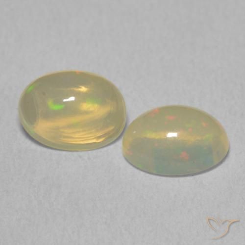 1.62 ct natürliche Mehrfarbig Opal-Edelsteine, Oval, Transparent