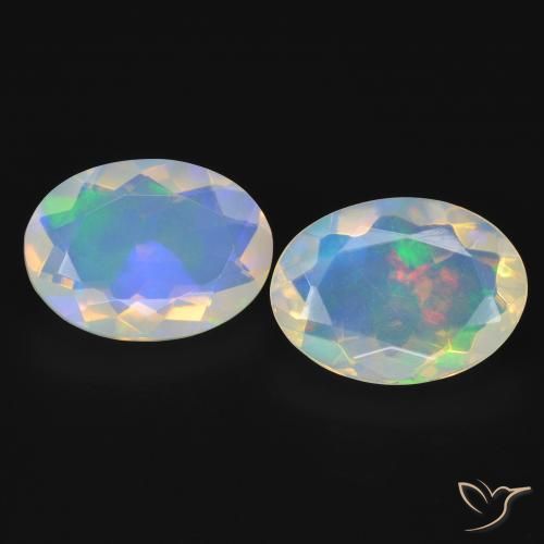 3.57ctw Natürlicher Mehrfarbig Opal, Oval, Transparent