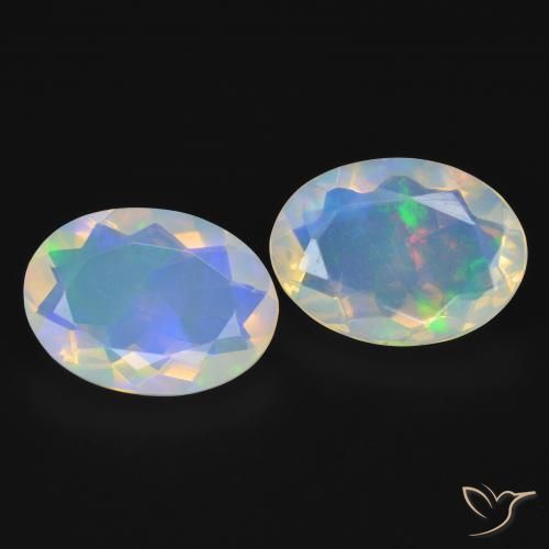 3.57 ct natürliche Mehrfarbig Opal-Edelsteine, Oval, Transparent