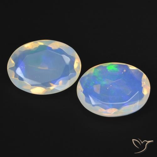 2.89ctw Natürlicher Mehrfarbig Opal, Oval, Transparent