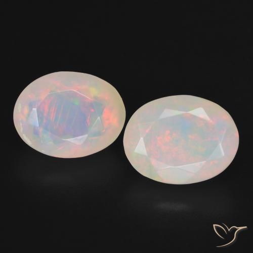3.30ctw Natürlicher Mehrfarbig Opal, Oval, Lichtdurchlässig
