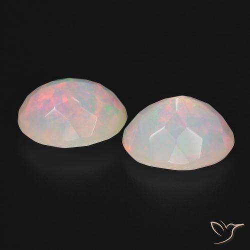 3.30 ct natürliche Mehrfarbig Opal-Edelsteine, Oval, Lichtdurchlässig