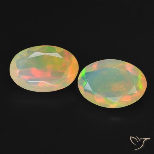 2.22ctw Natürlicher Mehrfarbig Opal, Oval, Lichtdurchlässig