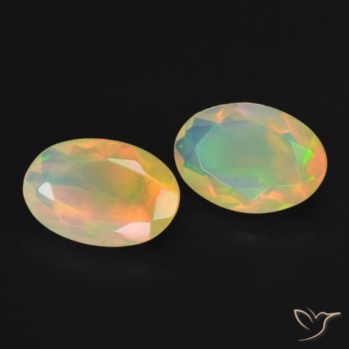 2.22 ct natürliche Mehrfarbig Opal-Edelsteine, Oval, Lichtdurchlässig