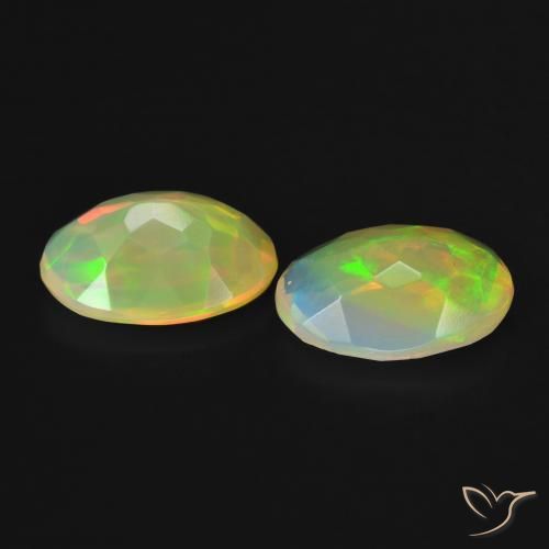 2.22 ct natürliche Mehrfarbig Opal-Edelsteine, Oval, Lichtdurchlässig
