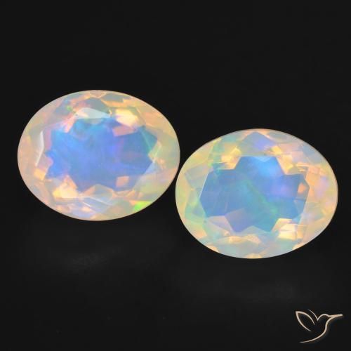 4.65ctw Natürlicher Mehrfarbig Opal, Oval, Transparent, Photo A
