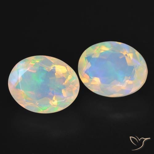 4.65 ct natürliche Mehrfarbig Opal-Edelsteine, Oval, Transparent