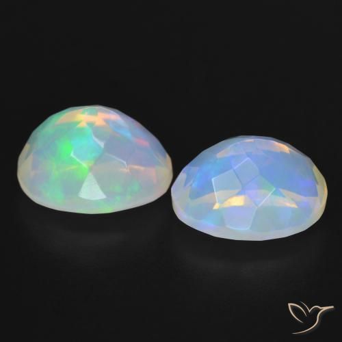 4.65 ct natürliche Mehrfarbig Opal-Edelsteine, Oval, Transparent
