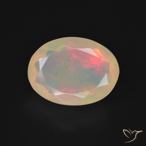 2.21ct Natürlicher Mehrfarbig Opal, Oval, Lichtdurchlässig, Photo A