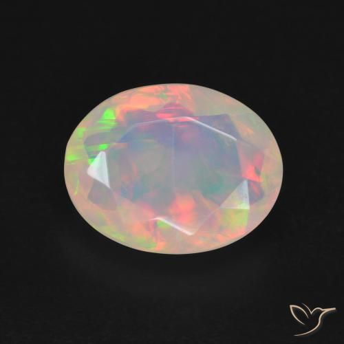 2.42ct Natürlicher Mehrfarbig Opal, Oval, Lichtdurchlässig, Photo A