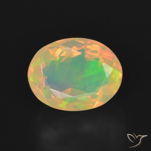2.34ct Natürlicher Mehrfarbig Opal, Oval, Transparent